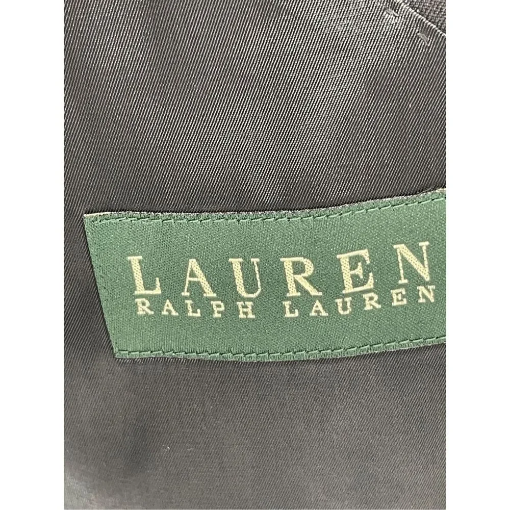 Lauren Ralph Lauren Blazer Sport‎ Coat Suit Jacket Men 52 R Black Striped Wool